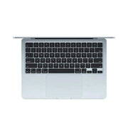 MacBook Air M4 sky blue open view