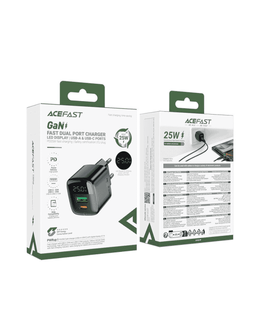 Fast dual port charger USB-C + USB-A 25W Acefast A114