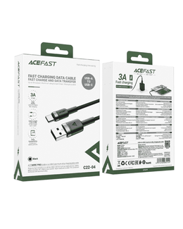 Fast charging USB-A to USB-C cable Acefast C22-04 (black)